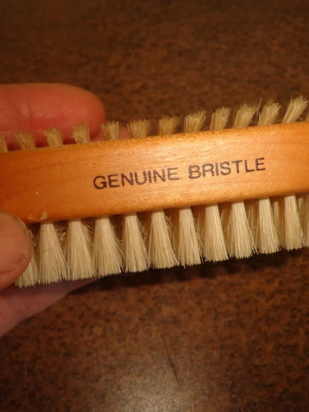 NEW Handled Spa Basket w/Contents Genuine Bristle Brushes, Mirror, Loofah, Mitt.